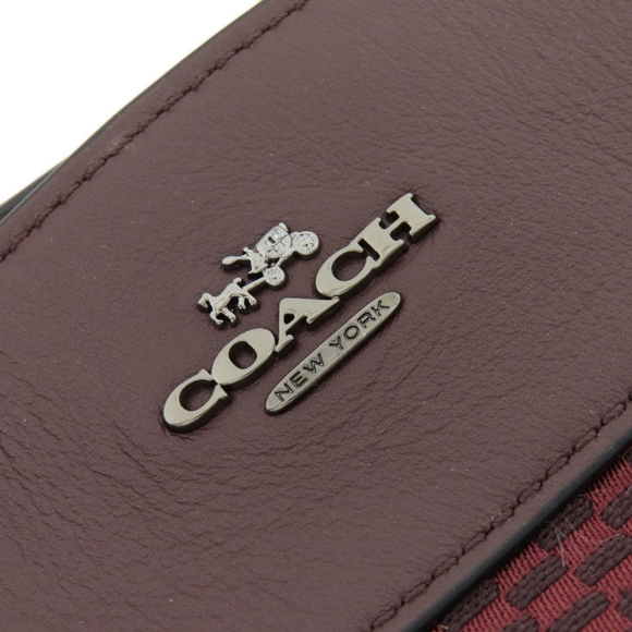 Coach Designer F57540 Burgundy Lexie Tote Bag Canvas/Leather Purse Handbag - Picture 6 of 7